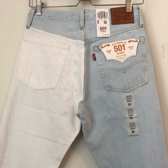 Levi's Jeans Levis 5 Skinny Half And Half Denim Blue Jeans Poshmark